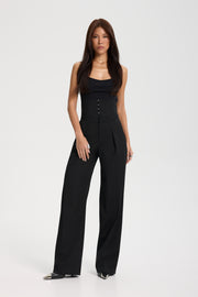 Umbra pants. This model features a classic straight cut paired with a detachable corset. Lanova.pl