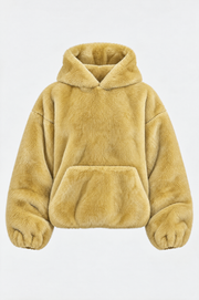 Siena faux fur honey gold. Siena – sztuczne futro w kolorze miodowe złoto.