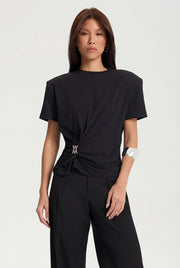 Black elegant t-shirt for women - Lune t-shirt - Lanova