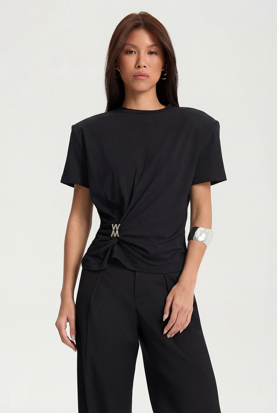 Black elegant t-shirt for women - Lune t-shirt - Lanova