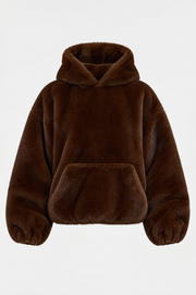 Siena faux fur dark brown. Sztuczne futro Siena ciemnobrązowe.