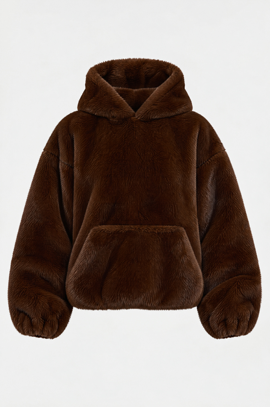 Siena faux fur dark brown. Sztuczne futro Siena ciemnobrązowe.