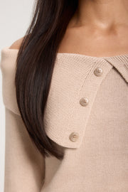 Velmere pullover beige Lanova.pl