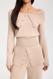 Velmere pullover beige Lanova.pl