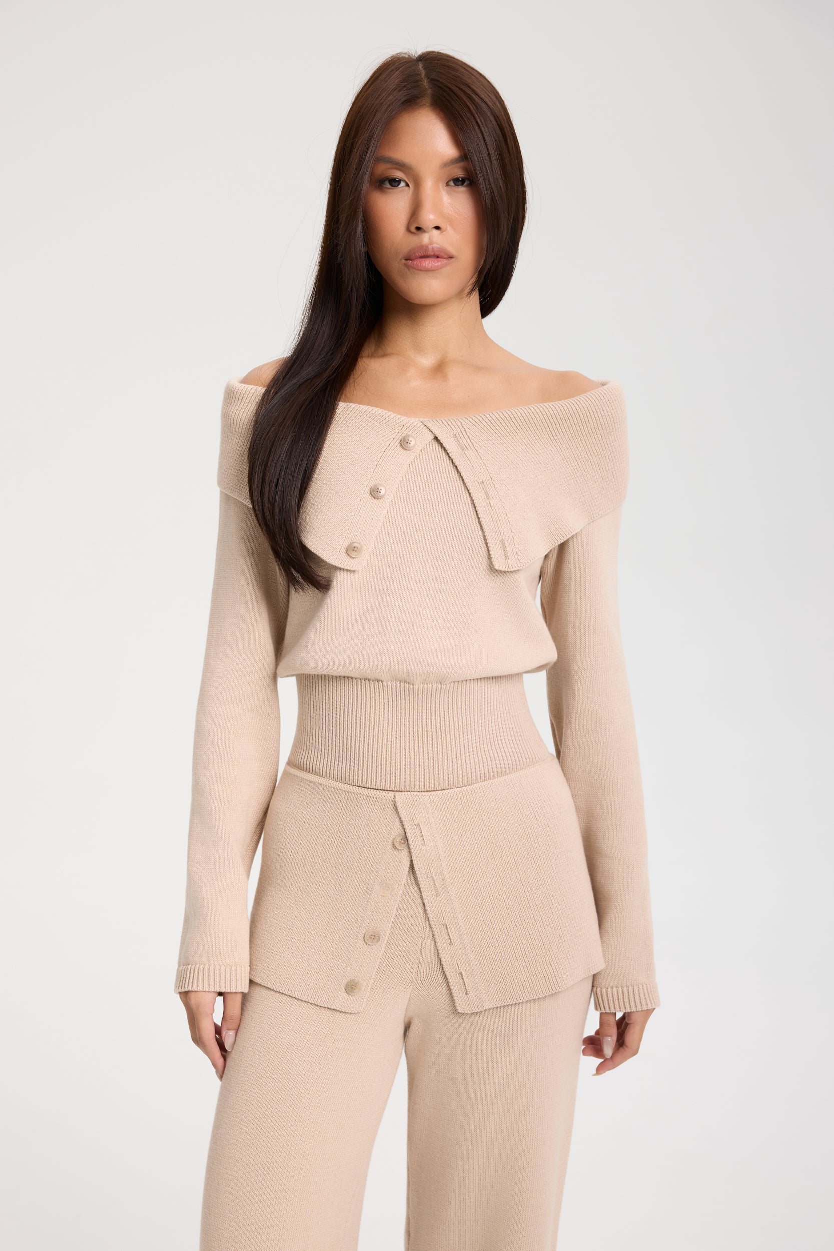 Velmere pullover beige Lanova.pl