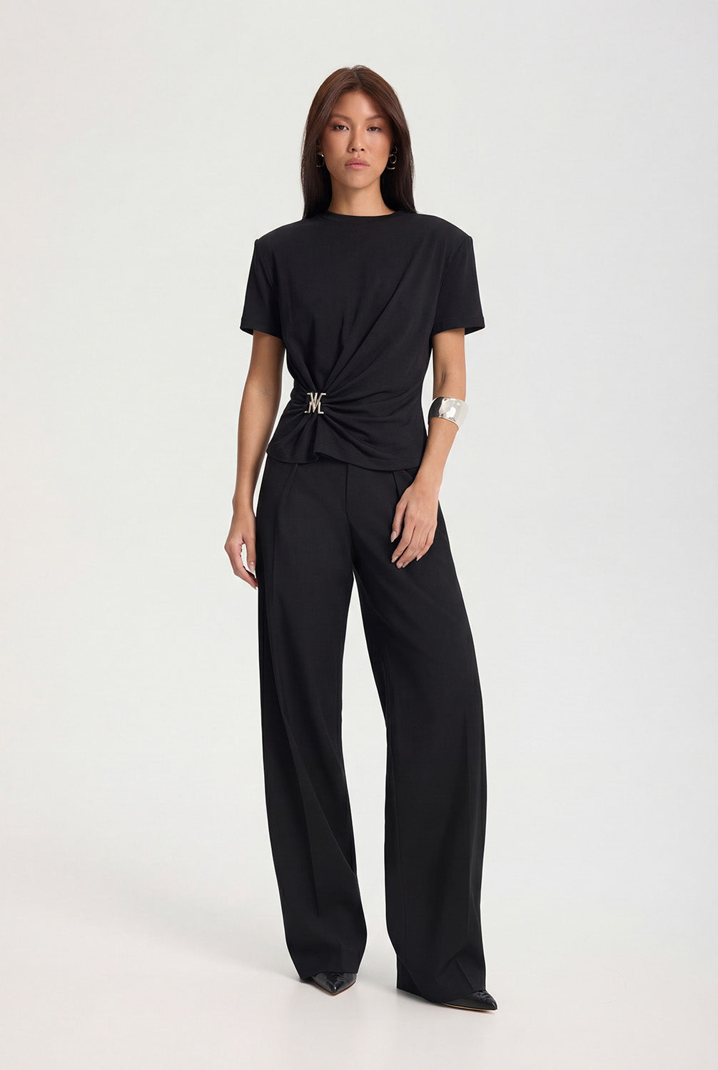 black elegant t-shirt for women - Lune t-shirt - Lanova