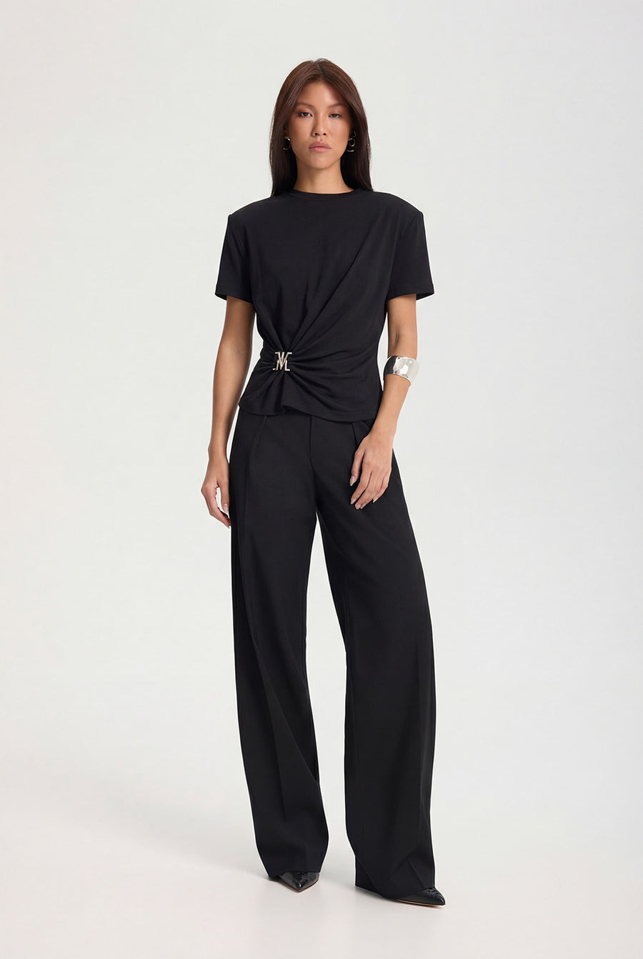 black elegant t-shirt for women - Lune t-shirt - Lanova